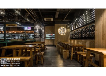 柯橋區(qū)1000平方米燒烤店設(shè)計(jì)公司-浙江國(guó)富裝飾
