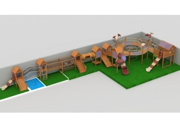 幼兒園戶外大型實(shí)木制滑滑梯拓展游樂(lè)場(chǎng)玩具組合