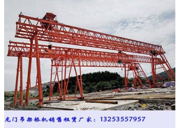 河南鄭州龍門(mén)吊租賃廠(chǎng)家兩臺(tái)100噸30米跨9米龍門(mén)吊