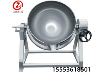 海鮮湯熬制鍋 電加熱導(dǎo)熱油夾層鍋 肉制品豬大腸鹵肉夾層鍋